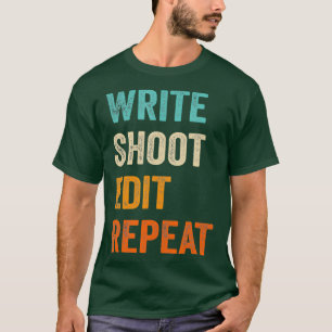 Camiseta Repetir Edição de Captura de Escrita para o Criado