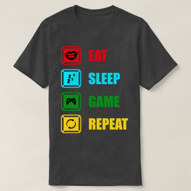 Camiseta Repetir Jogo de Sono (Frente do Design)