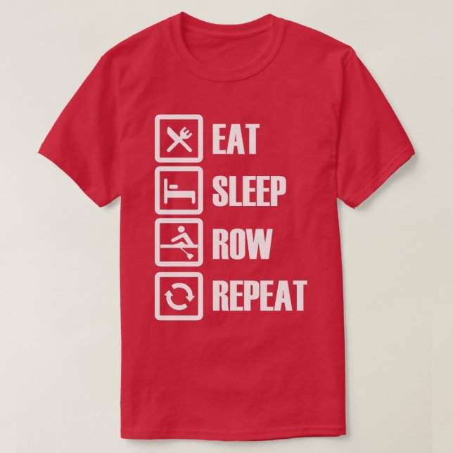 Camiseta Repetir Linha de Repouso 6 (Frente do Design)