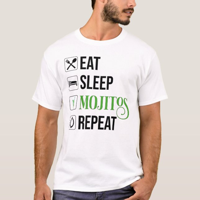Camiseta Repetir Mojitos de Sono (Frente)
