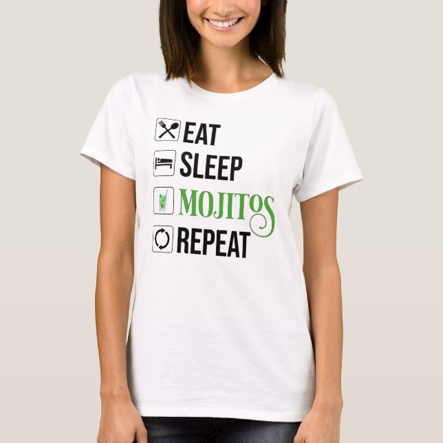Camiseta Repetir Mojitos de Sono (Frente)