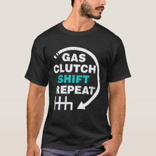 Camiseta Repetir Mudança de Embreagem a Gás  Mecânico Autom