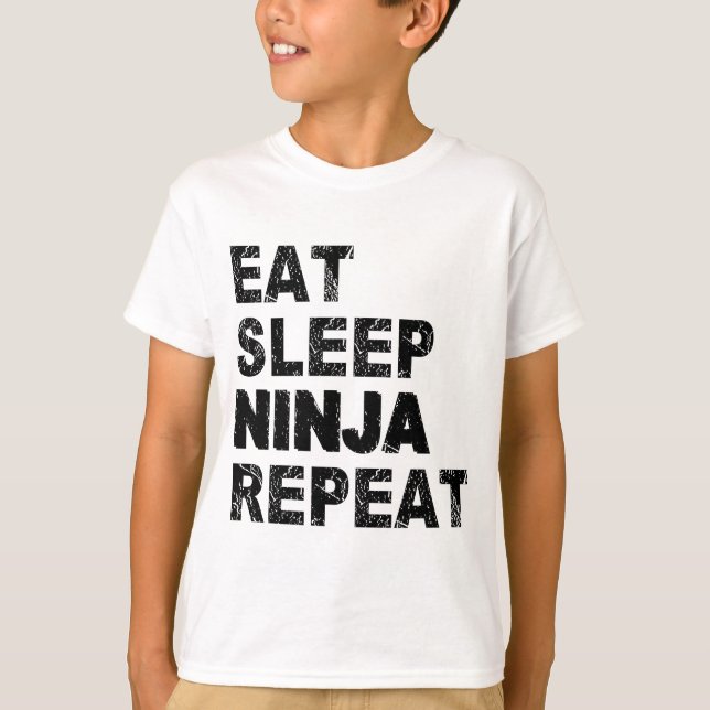 Camiseta Repetir Ninja de Repouso (Frente)
