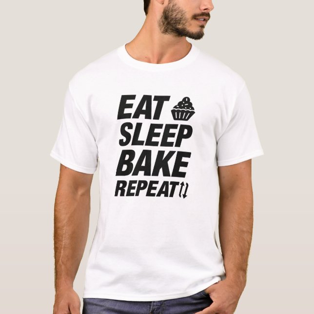 Camiseta Repetir o Assar de latência (Frente)
