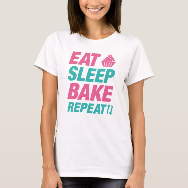 Camiseta Repetir o Assar de latência (Frente)