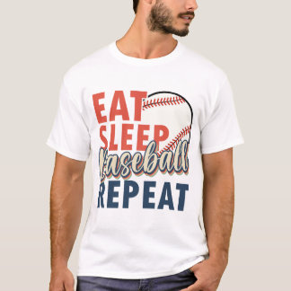 Camiseta repetir o beisebol de dormir