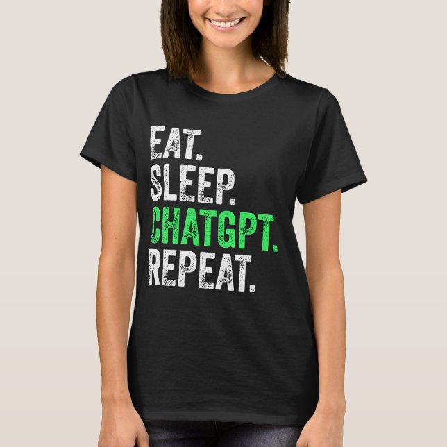 Camiseta Repetir o Chatgpt de Suspensão (Frente)