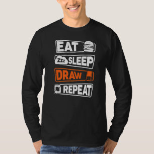 Camiseta Repetir o Desenhar de latência