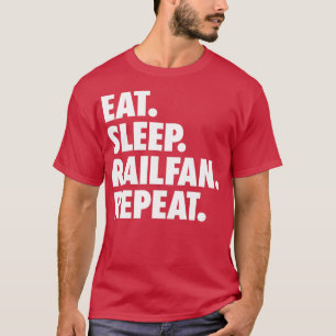 Camiseta Repetir o fone de trem do repouso