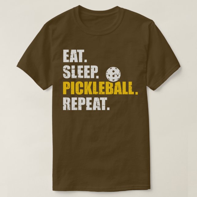 Camiseta Repetir o picleball do sono (Frente do Design)