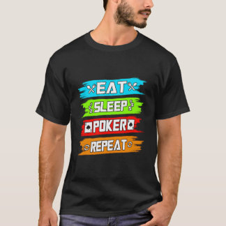 Camiseta Repetir o pôquer de repouso