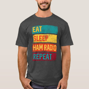 Camiseta Repetir o rádio do Ham de repouso