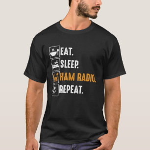 Camiseta Repetir o rádio do simulador do sono