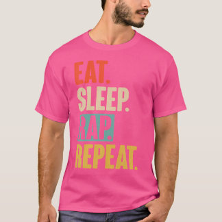 Camiseta Repetir o Rap de latência - Rapper de vinheta retr