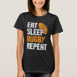 Camiseta Repetir o Rugby do Sleep - Treinador de Rugby