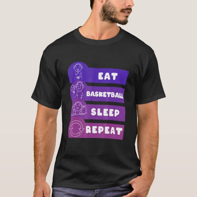 Camiseta Repetir o Sono de Basquete (Frente)