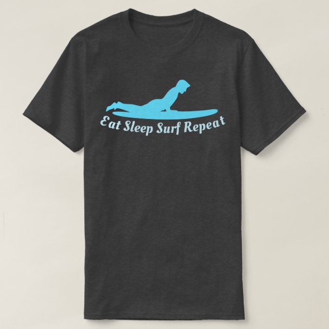 Camiseta Repetir o Surf de latência (Frente do Design)