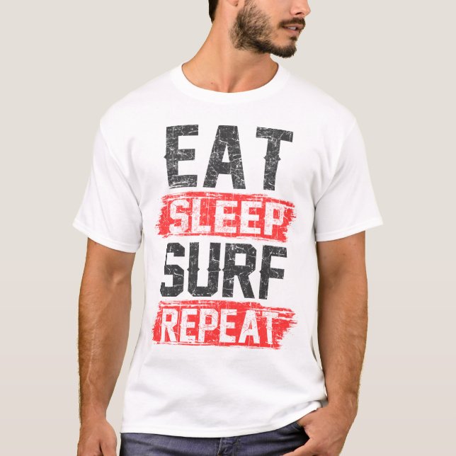 Camiseta repetir o surf de repouso (Frente)