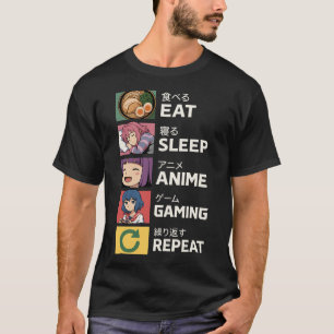 Camiseta Repetir os jogos com animação de repouso
