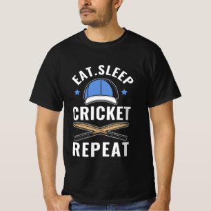 Camiseta Repetir Repetição de Cricket de Suspensão
