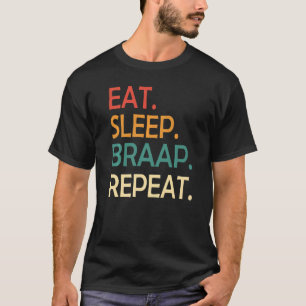 Camiseta Repetir Retricção Da Bicicleta Da Camada De Dormên
