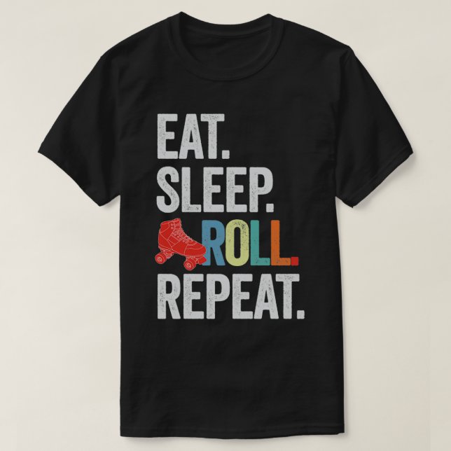 Camiseta repetir ROLL de repouso (Frente do Design)