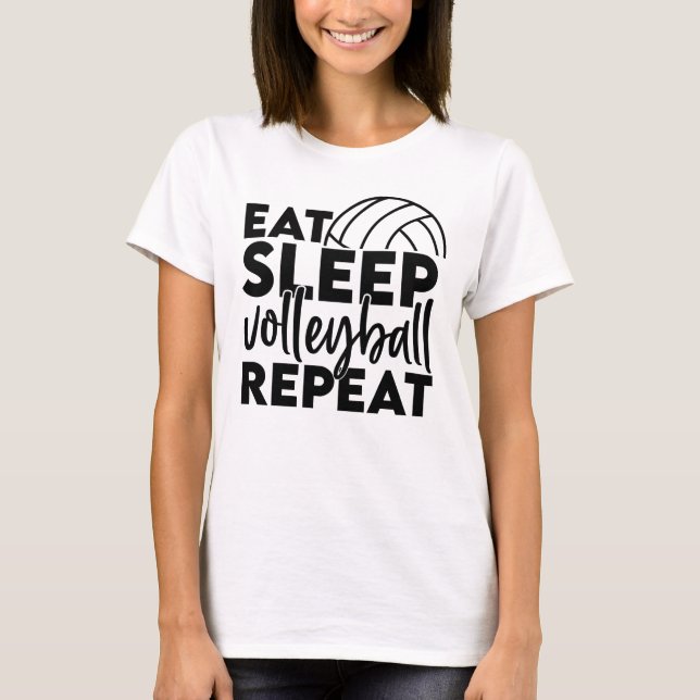 Camiseta Repetir Voleibol do Sono (Frente)
