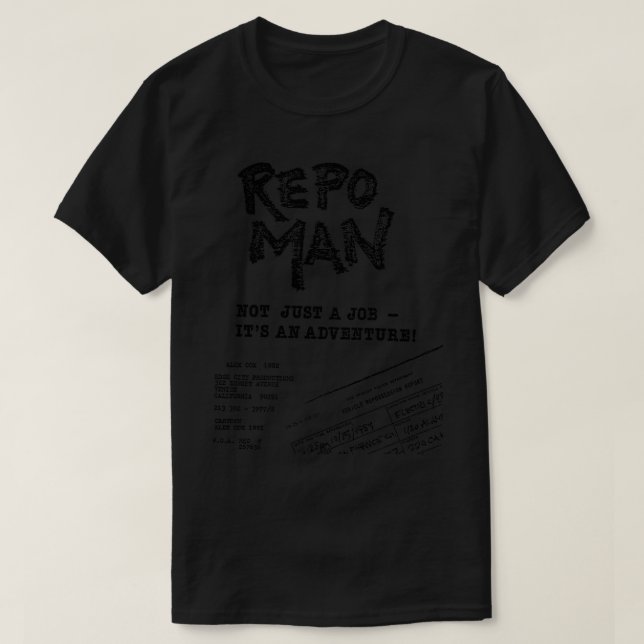 Camiseta Repo Man É Uma Aventura (Frente do Design)