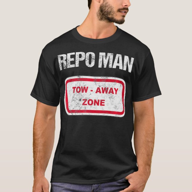 Camiseta Repo Man Recovery Tow Caminhão Engraçado Reintegra (Frente)