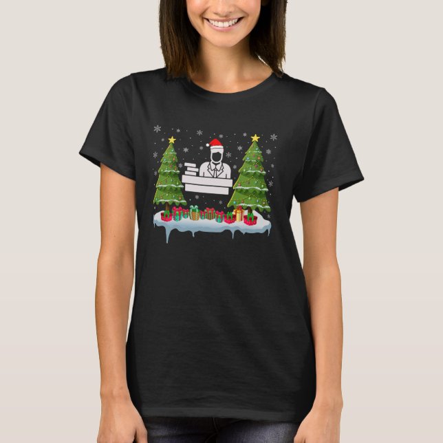 Camiseta Repórter do Tribunal Xmas Tree Lighting Men Ugly C (Frente)