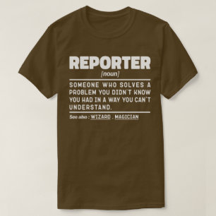 Camiseta Reporter Noun Reporting Press Comunicação Legal