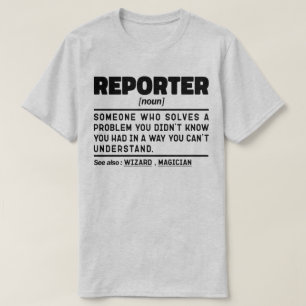 Camiseta Reporter Noun Reporting Press Comunicação Legal