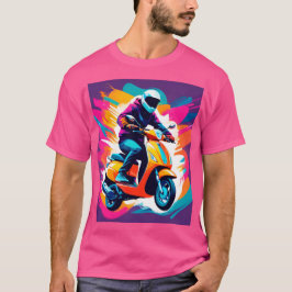 Camiseta Representação Colorida de Arte de um Canteiro