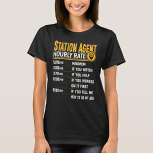 Camiseta Representante de Estação de Taxa Horária do Agente