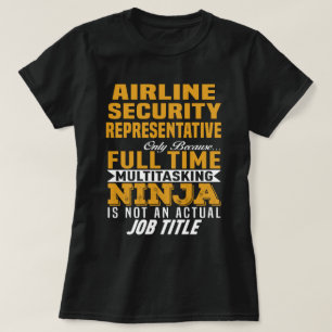 Camiseta Representante de segurança da companhia aérea