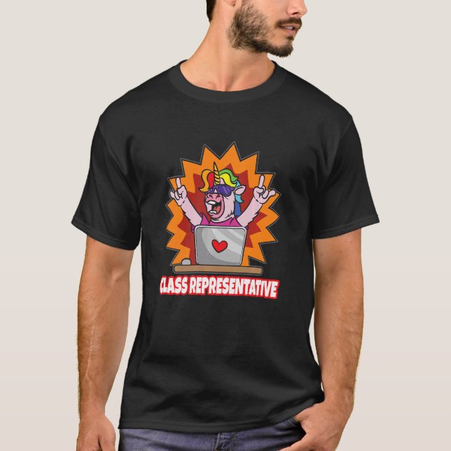 Camiseta Representante de Turma de Crianças  Aluno Exemplar (Frente)