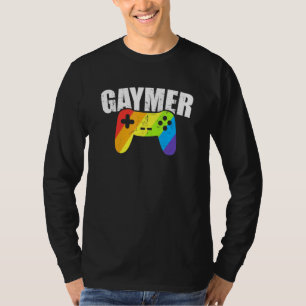 Camiseta Reprodução de jogos de vídeo Gamer Orgulho gay do 