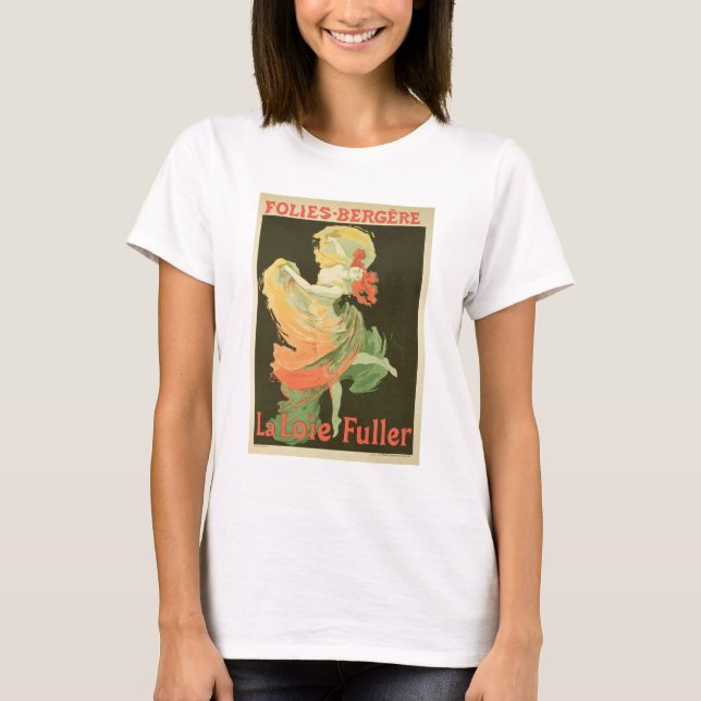 Camiseta Reprodução de um anúncio de Poster 'Loie Fuller' (Frente)