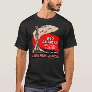 Camiseta Reprodução do logotipo Red Adair Co. - Óleo e Fire