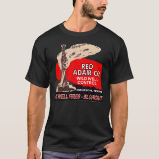 Camiseta Reprodução do logotipo Red Adair Co. - Óleo e Fire