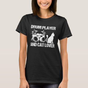 Camiseta Reprodutor De Tambor E Batedor De Gato Instr De Ta