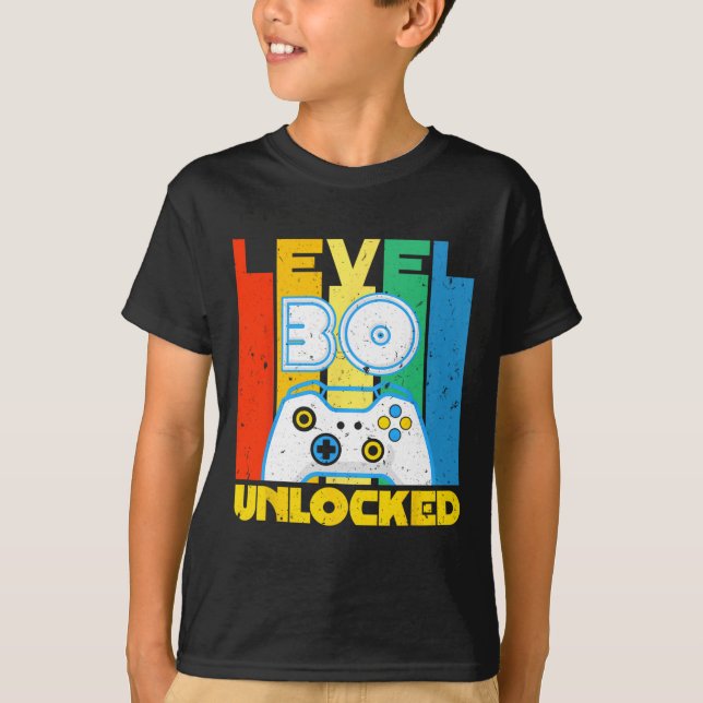 Camiseta Reprodutor de Vídeo de Aniversário Nível 30 Desblo (Frente)