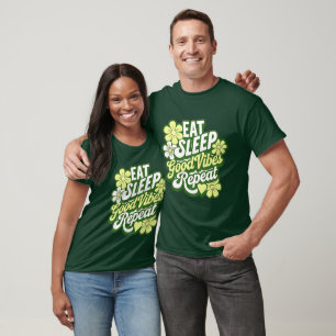 Camiseta Reproduza boas vibrações no modo de latência