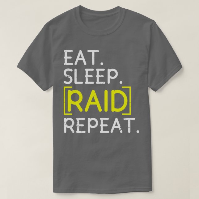 Camiseta Reproduza jogos com Raid de latência (Frente do Design)
