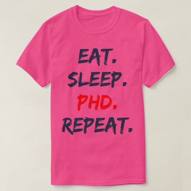 Camiseta Reproduza o PHD de repouso 5 (Frente do Design)