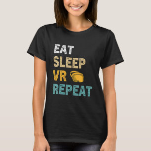 Camiseta Reproduza VR Repetição de Realidade Virtual do Jog