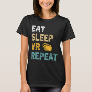 Camiseta Reproduza VR Repetição de Realidade Virtual do Jog