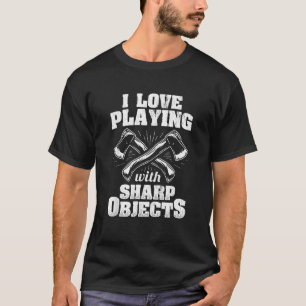 Camiseta Reproduzindo com Objetos Sharp Hatchet Lumberjack
