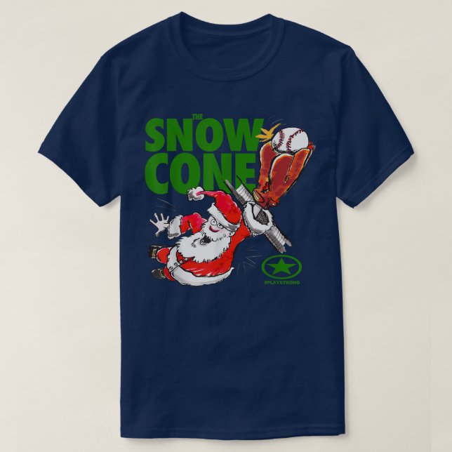 Camiseta Reproduzir PAPAIS NOEIS fortes SNOW CONE BASEBALL (Frente do Design)
