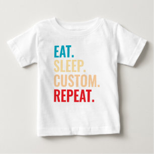 Camiseta Reproduzir Texto Personalizado de Repetição Person